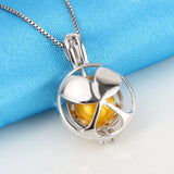 925 Tennis Sport Shape Pearl Locket Pendant Jewelry