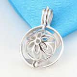 925 Tennis Sport Shape Pearl Locket Pendant Jewelry