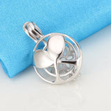 925 Tennis Sport Shape Pearl Locket Pendant Jewelry