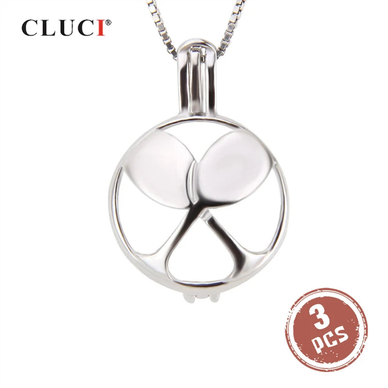 925 Tennis Sport Shape Pearl Locket Pendant Jewelry