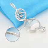 925 Tennis Sport Shape Pearl Locket Pendant Jewelry