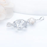 925 Silver Cupid Love Arrow Pearl Locket Pendant