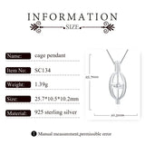 3pcs 925 Silver Rugby Cage Pendant Women Necklace Jewelry Making SC134SB