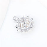 925 Sunflower Hollow Cage Pendant Fine Jewelry Silver 925 Pendants For Women
