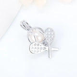 925 Tennis Racquet Sports Cage Pendant 925 Sterling Silver Charms Pendant Women