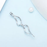 Twisted Charms 925 Sterling Silver Necklace Cage Pendant
