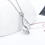 Twisted Charms 925 Sterling Silver Necklace Cage Pendant