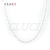 3pcs Girls' 925 Silver Wave Necklace Chain, 16 or 18 inch, SN015SB-1