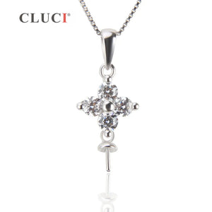 7mm Akoya Pearl Pendant 925 Silver DIY Fitting Jewelry Women