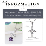 7mm Akoya Pearl Pendant 925 Silver DIY Fitting Jewelry Women