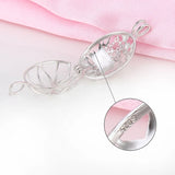 925 Silver Oval Mother's Gift Cage Pendant Women Jewelry SC239SB