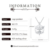925 Silver Phoenix Shaped Cage Pendant US Air Force Charms