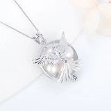 925 Silver Phoenix Shaped Cage Pendant US Air Force Charms