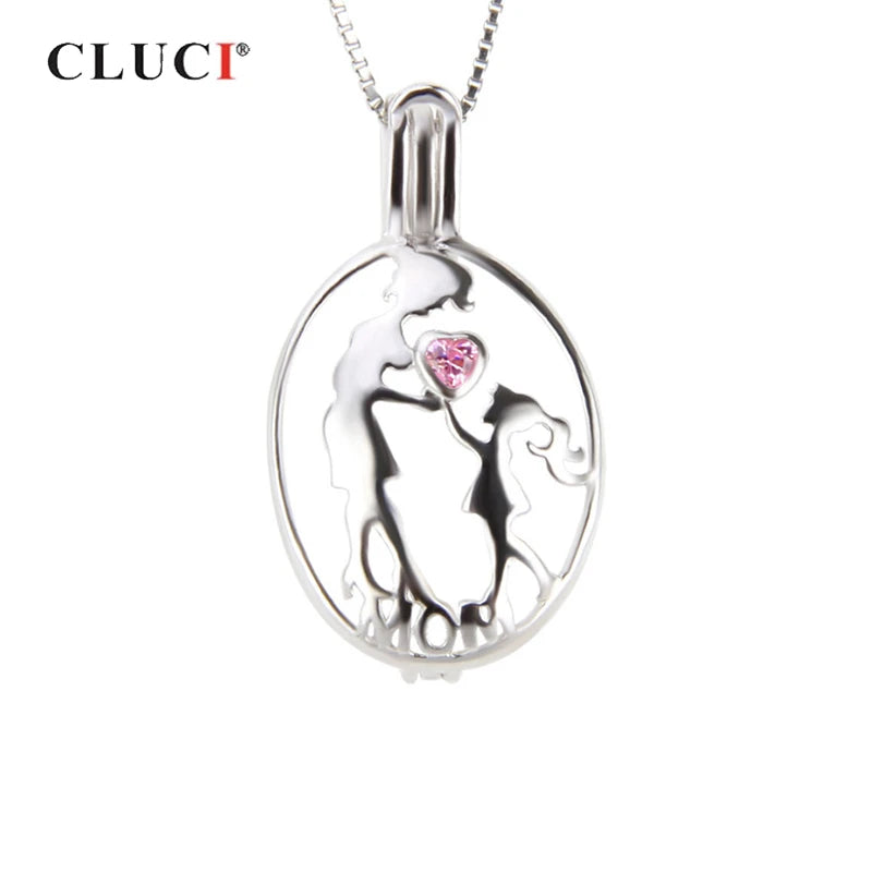 925 Silver Sterling Cage Pendant for Women Jewelry Making