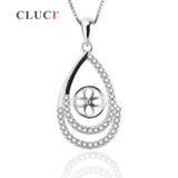 925 Silver Water Drop Zirconia Pendant Necklace