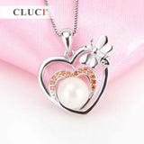 925 Silver Sterling Bee Charms Pendant Mounting with Red Zircons