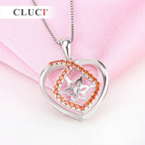 925 Silver Sterling zirconia Pendant Mounting red zircon jewelry