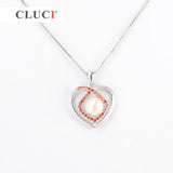 925 Silver Sterling zirconia Pendant Mounting red zircon jewelry