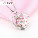 925 Silver Sterling zirconia Pendant Mounting red zircon jewelry