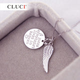 925 Silver Angle Wing Pendant Mounting Round Pendant