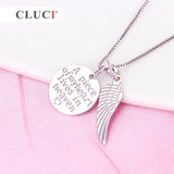 925 Silver Angle Wing Pendant Mounting Round Pendant