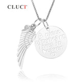 925 Silver Angle Wing Pendant Mounting Round Pendant