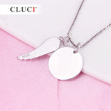 925 Silver Angle Wing Pendant Mounting Round Pendant