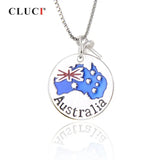 925 Silver Australia Map Pendant for Women SP293SB
