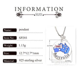 925 Silver Australia Map Pendant for Women SP293SB