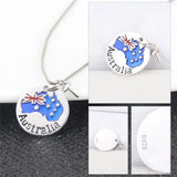 925 Silver Australia Map Pendant for Women SP293SB