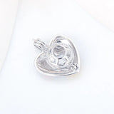 925 Silver Autism Awareness Heart Pearl Locket