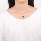 925 Silver Autism Awareness Heart Pearl Locket