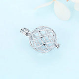 925 Silver Big Twisted Ball Cage Pendant