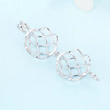 925 Silver Big Twisted Ball Cage Pendant