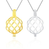 925 Silver Big Twisted Ball Cage Pendant