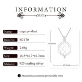 925 Silver Big Twisted Ball Cage Pendant