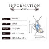 925 Silver Butterfly Pendant Zircon Jewelry Gift for Women SP406SB
