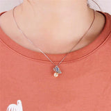 925 Silver Butterfly Pendant Zircon Jewelry Gift for Women SP406SB