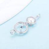 925 Silver CZ 12 Constellations Necklace Pendant DIY Pearl Charms Cage SC475SB
