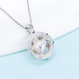 925 Silver CZ 12 Constellations Necklace Pendant DIY Pearl Charms Cage SC475SB