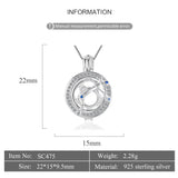 925 Silver CZ 12 Constellations Necklace Pendant DIY Pearl Charms Cage SC475SB