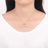 925 Silver Rabbit Necklace Pendant Real Rabbit Silver Pendant