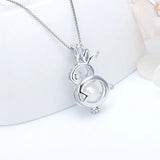 925 Silver Rabbit Necklace Pendant Real Rabbit Silver Pendant