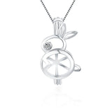 925 Silver Rabbit Necklace Pendant Real Rabbit Silver Pendant