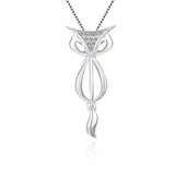 925 Sterling Silver Fox Zircon Locket Pendant SC065SB