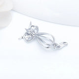 925 Sterling Silver Fox Zircon Locket Pendant SC065SB
