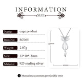 925 Sterling Silver Fox Zircon Locket Pendant SC065SB