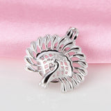 925 Sterling Silver Peacock Cage Pendant for Women