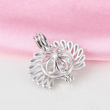925 Sterling Silver Peacock Cage Pendant for Women