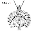 925 Sterling Silver Peacock Cage Pendant for Women